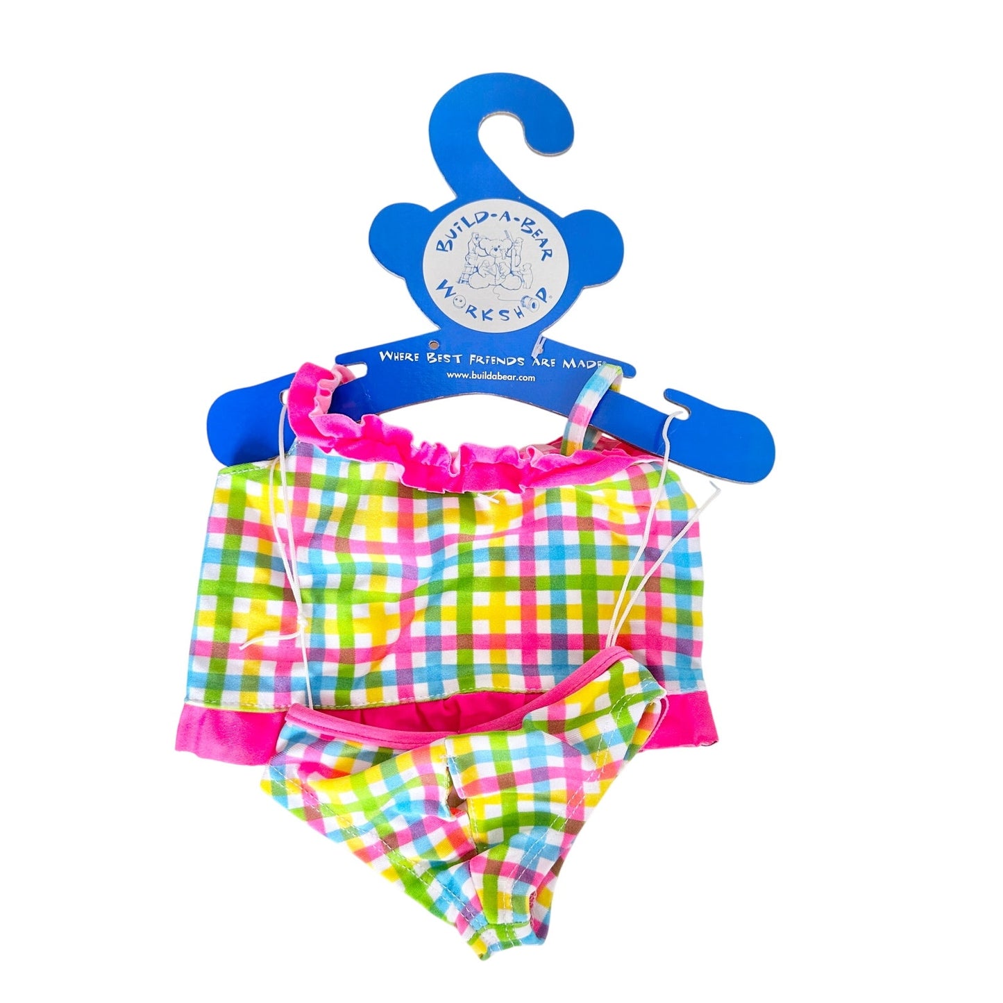 Build-A-Bear Plaid Swimsuit Tankini BAB Workshop Clothes Outfit 2000s