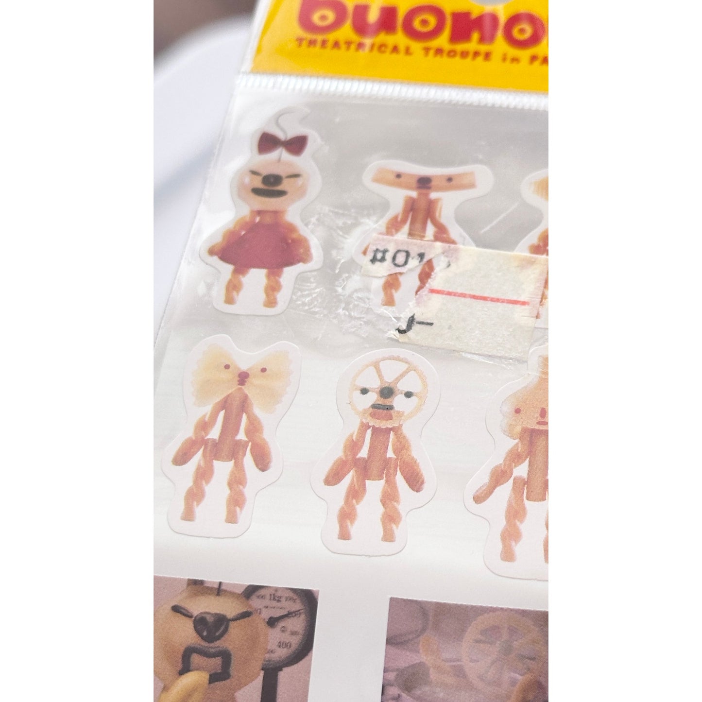 Pastamation Theatrical Troupe Characters Retro Japanese Stickers Sheet 2001
