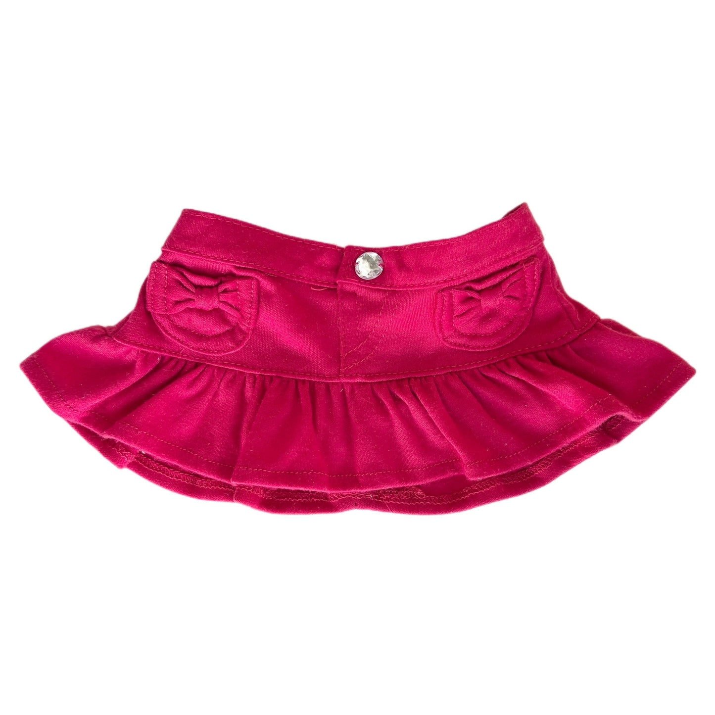 Build-A-Bear Red Ruffle Skirt Rhinestone BABW Workshop Clothes Outfit 2000s