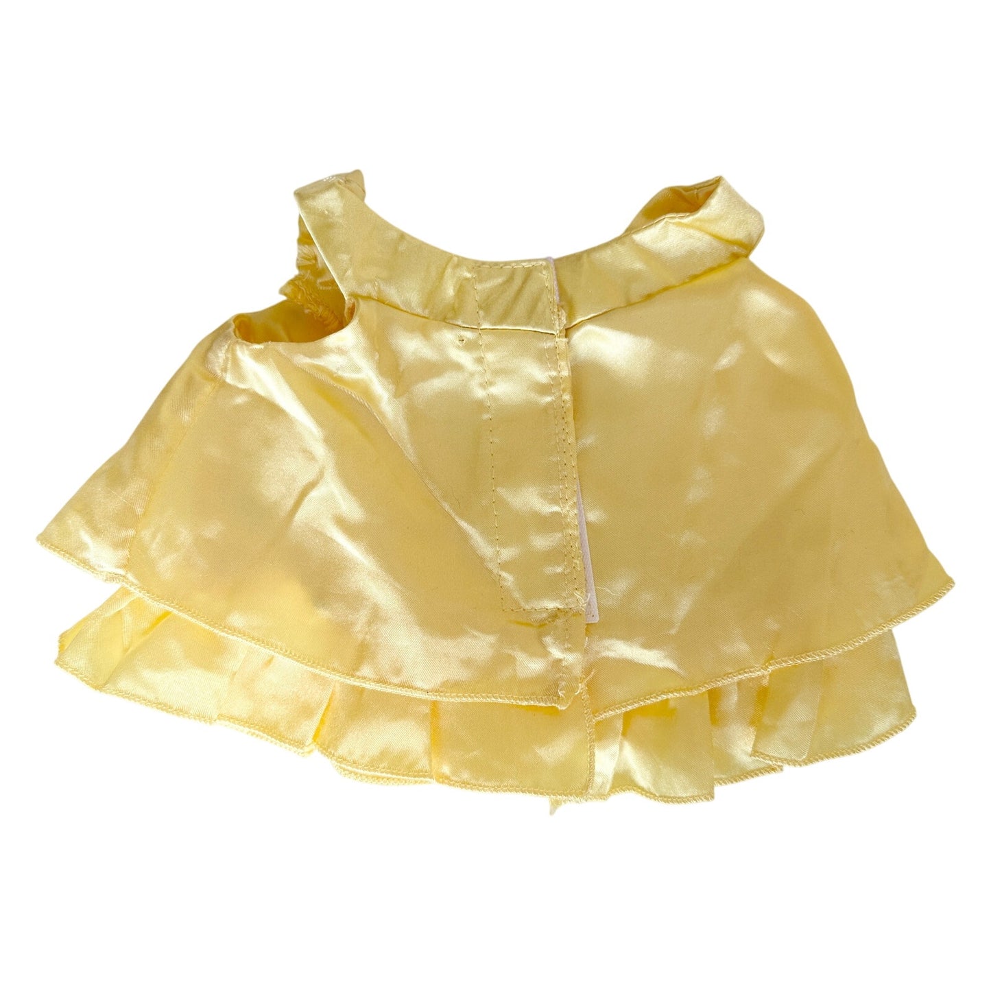 Build-A-Bear Yellow Satin Ruffle Dress BAB Workshop Clothes Outfit 2000s