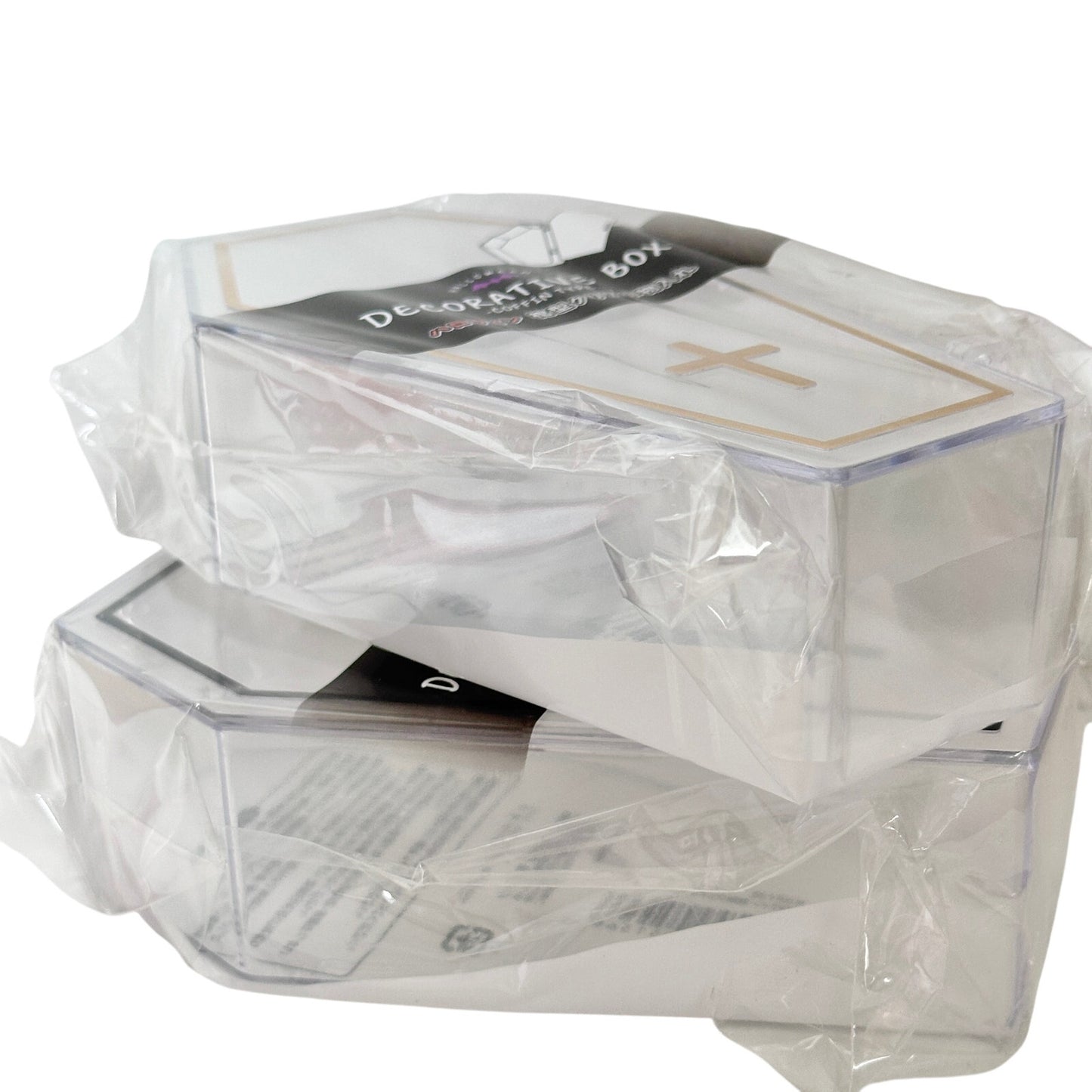 Clear Display Box Coffin Shape Decorative Japan Seria Daiso Halloween Plush Fig