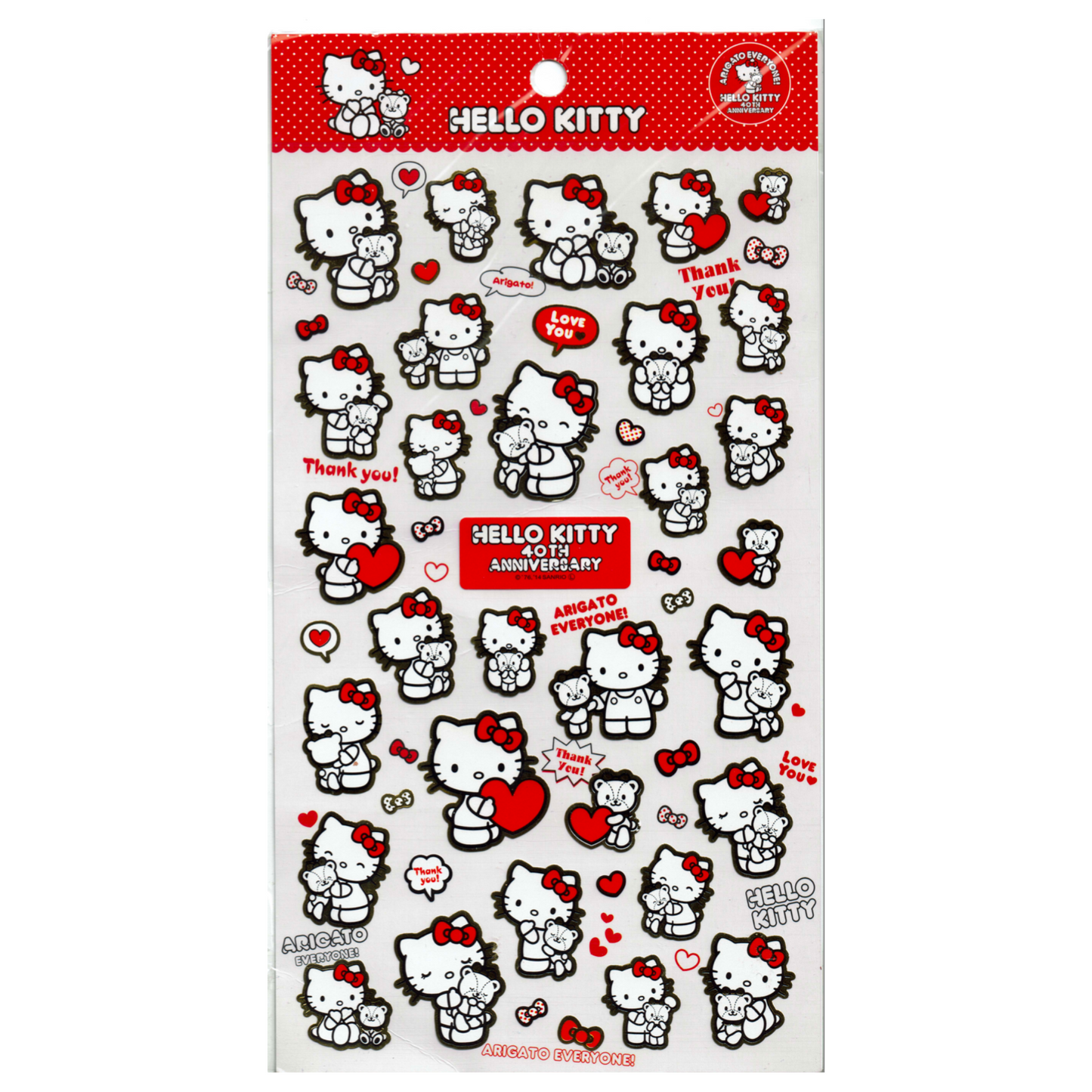 Hello Kitty 40th Anniversary Tiny Chum Sticker Sheet