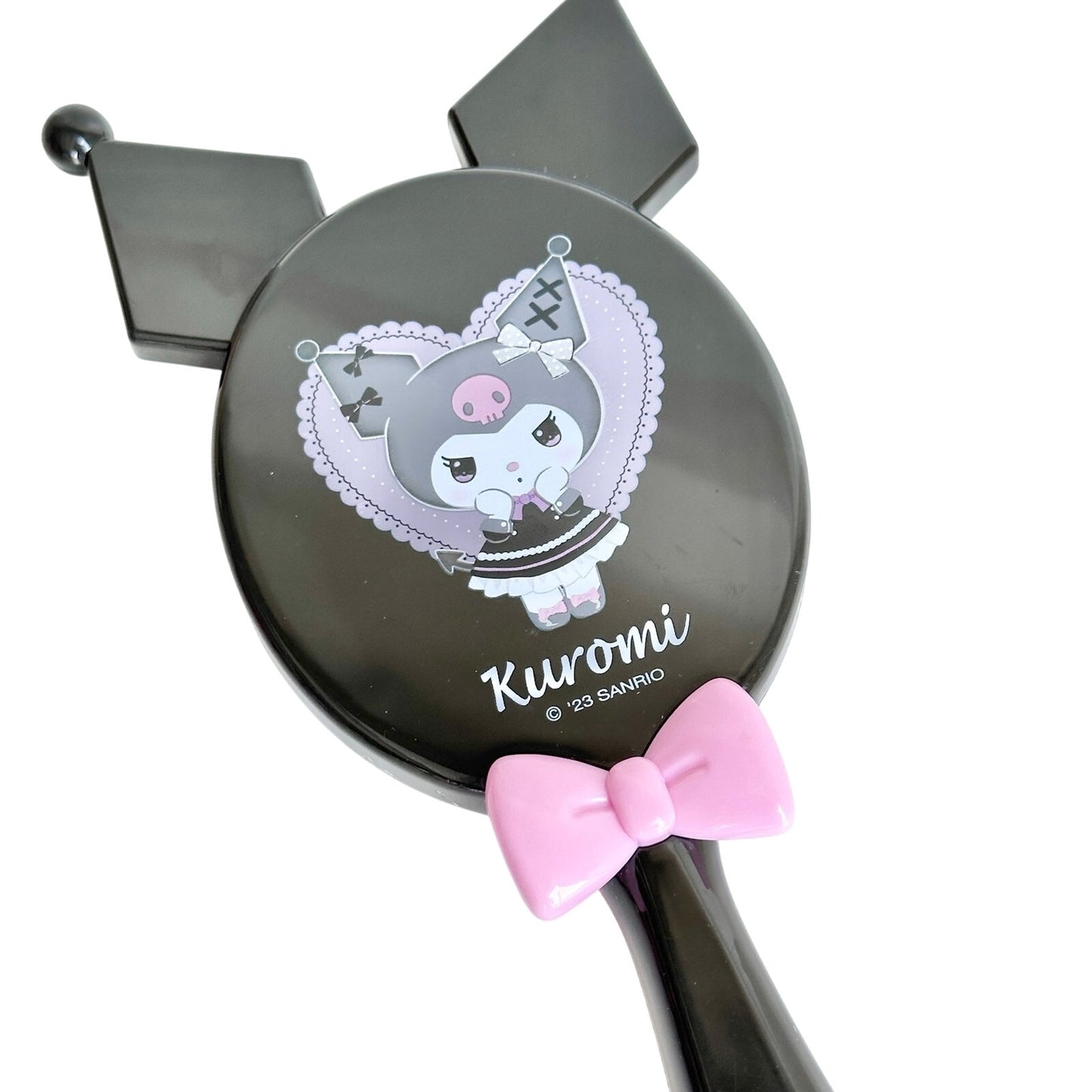 Kuromi Toy Hand Mirror Sanrio Japan Vanity Bow Black
