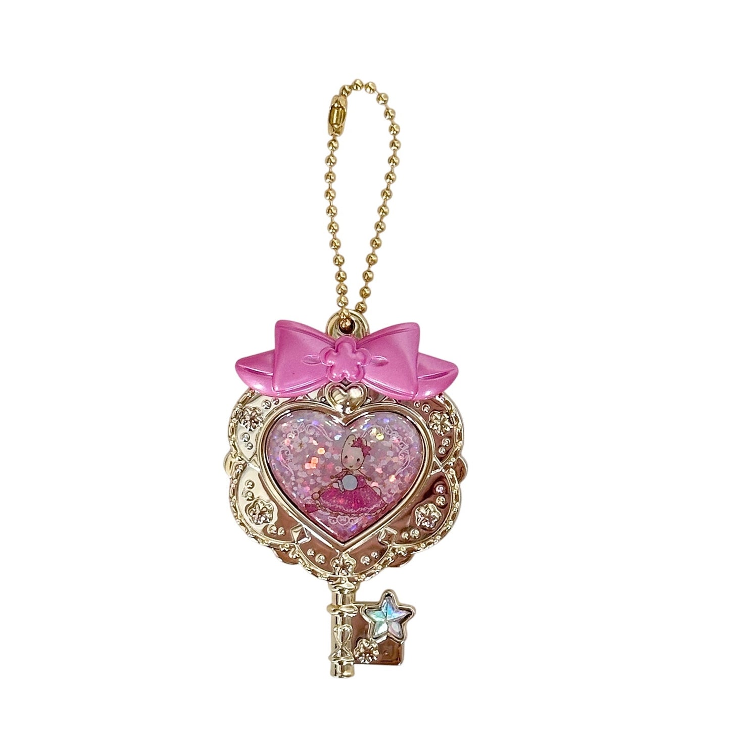 Marron Cream Sanrio Kiratti Magical Charm Key Gachapon Charm Ribbon Keychain