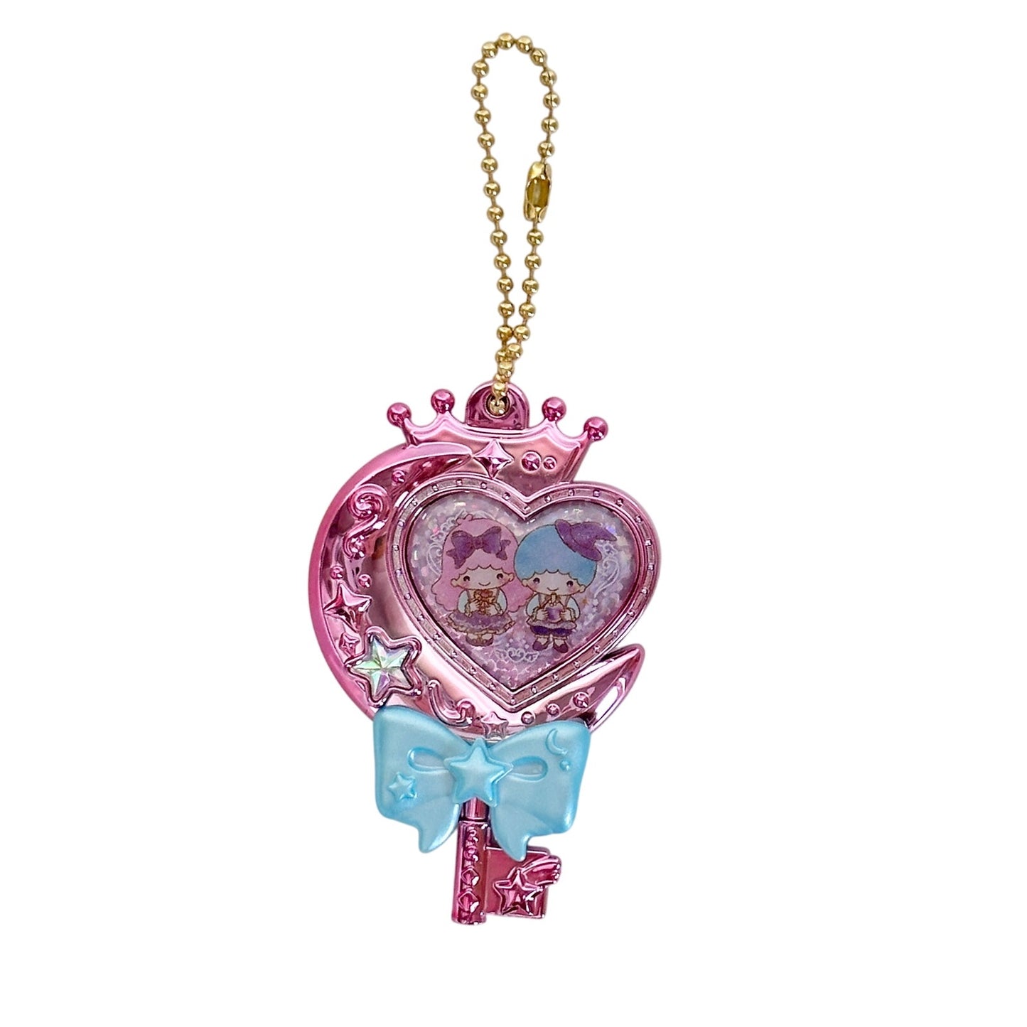 Little Twin Stars Sanrio Kiratti Magical Charm Key Gachapon Charm Ribbon Pink
