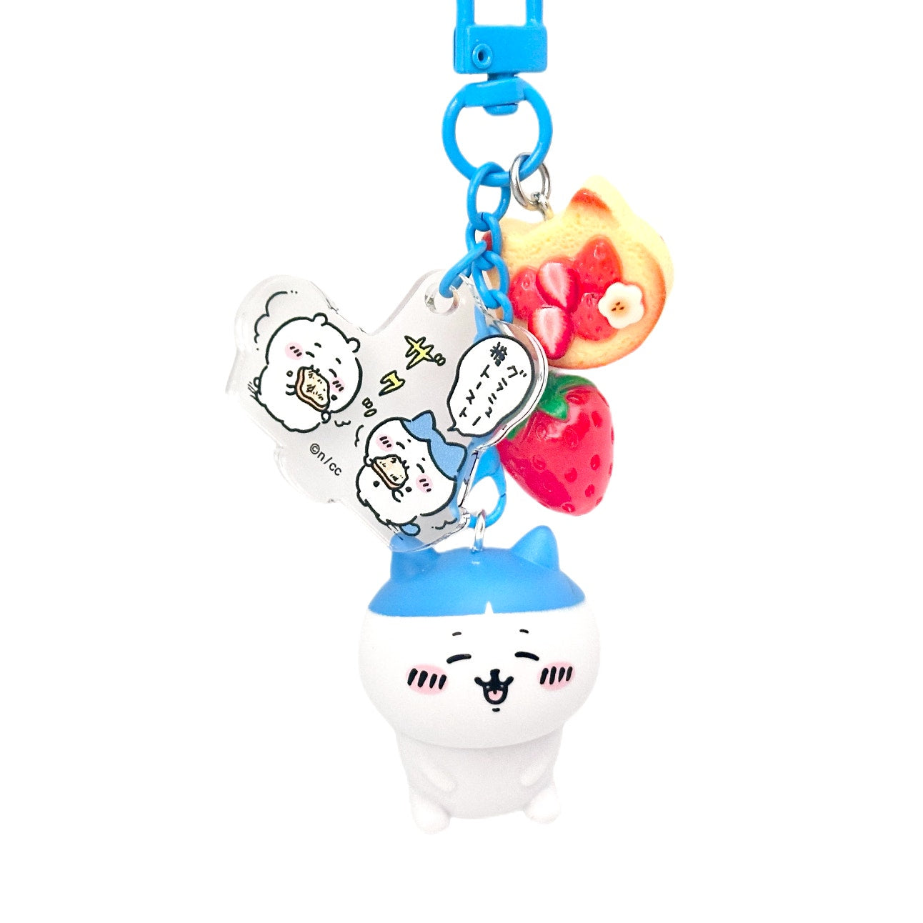 Chiikawa Hachiware Bag Charm Strawberry Toast