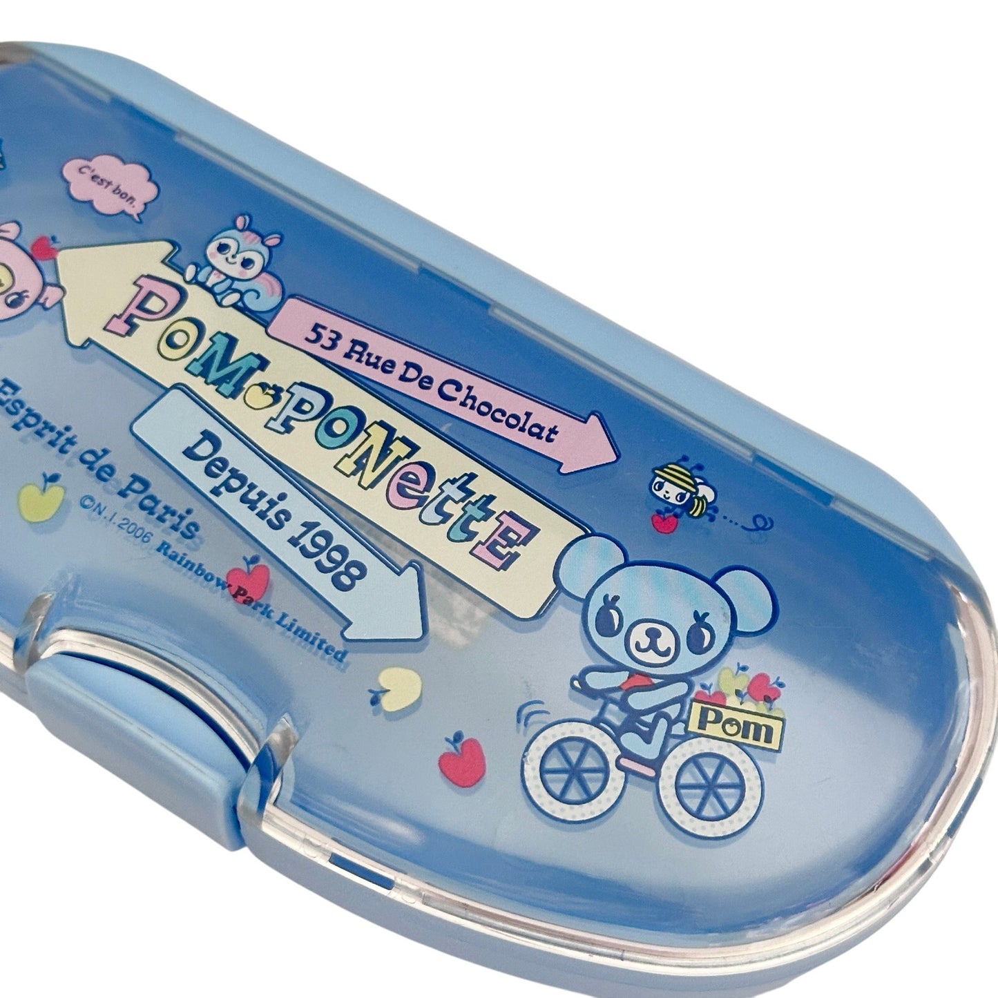 Pom Ponette Pencil Case Clear Container Storage Japan Brand Kawaii Heisei Retro
