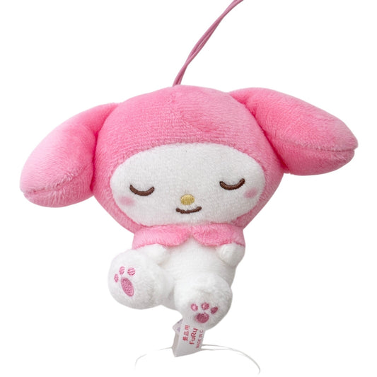 Sleepy My Melody Sanrio Japan Mascot Strap Plush Toy 4" Official Merch