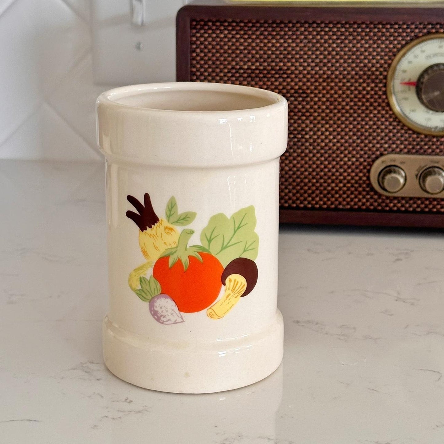 Vintage Ceramic Veggie Canister