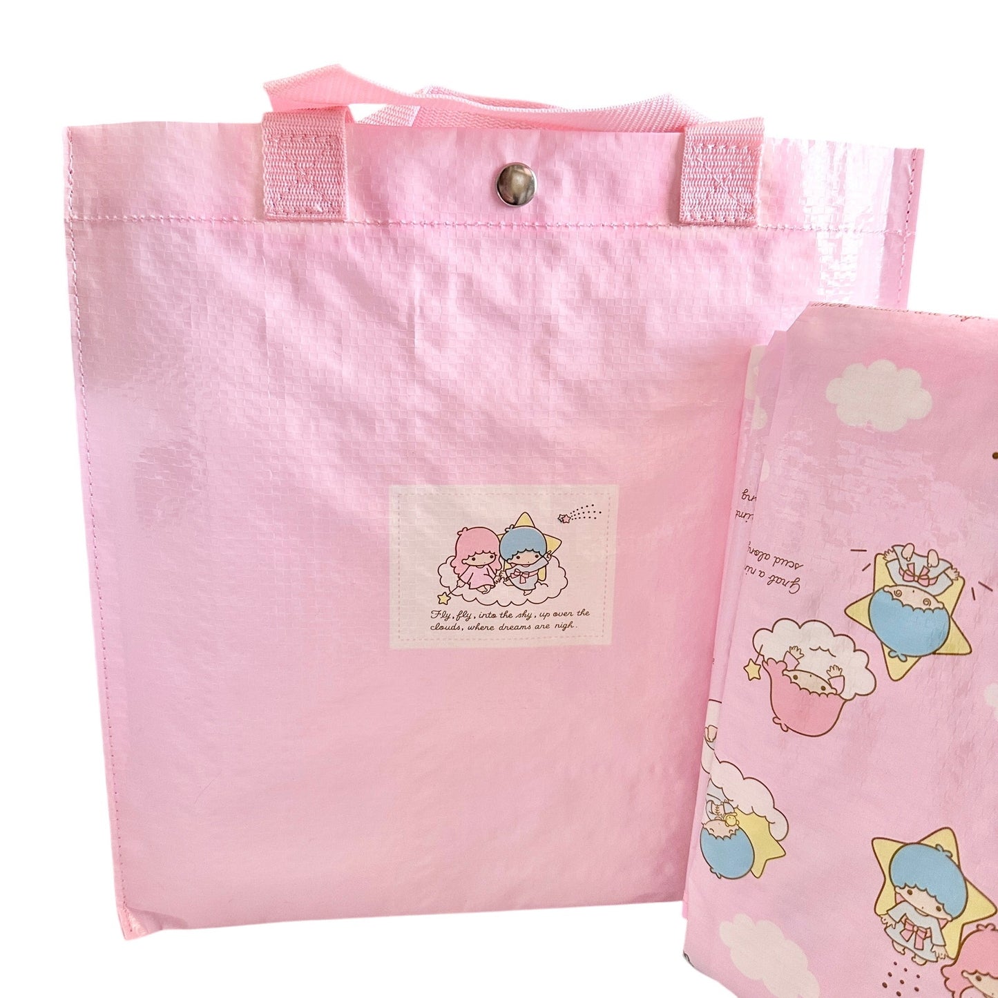 Little Twin Stars Sanrio Pink Vintage Picnic Tarp and Tote 2004 Vintage Heisei