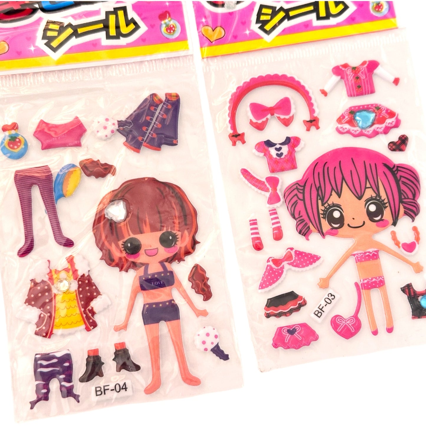 Dress Up Doll 3D Stickers