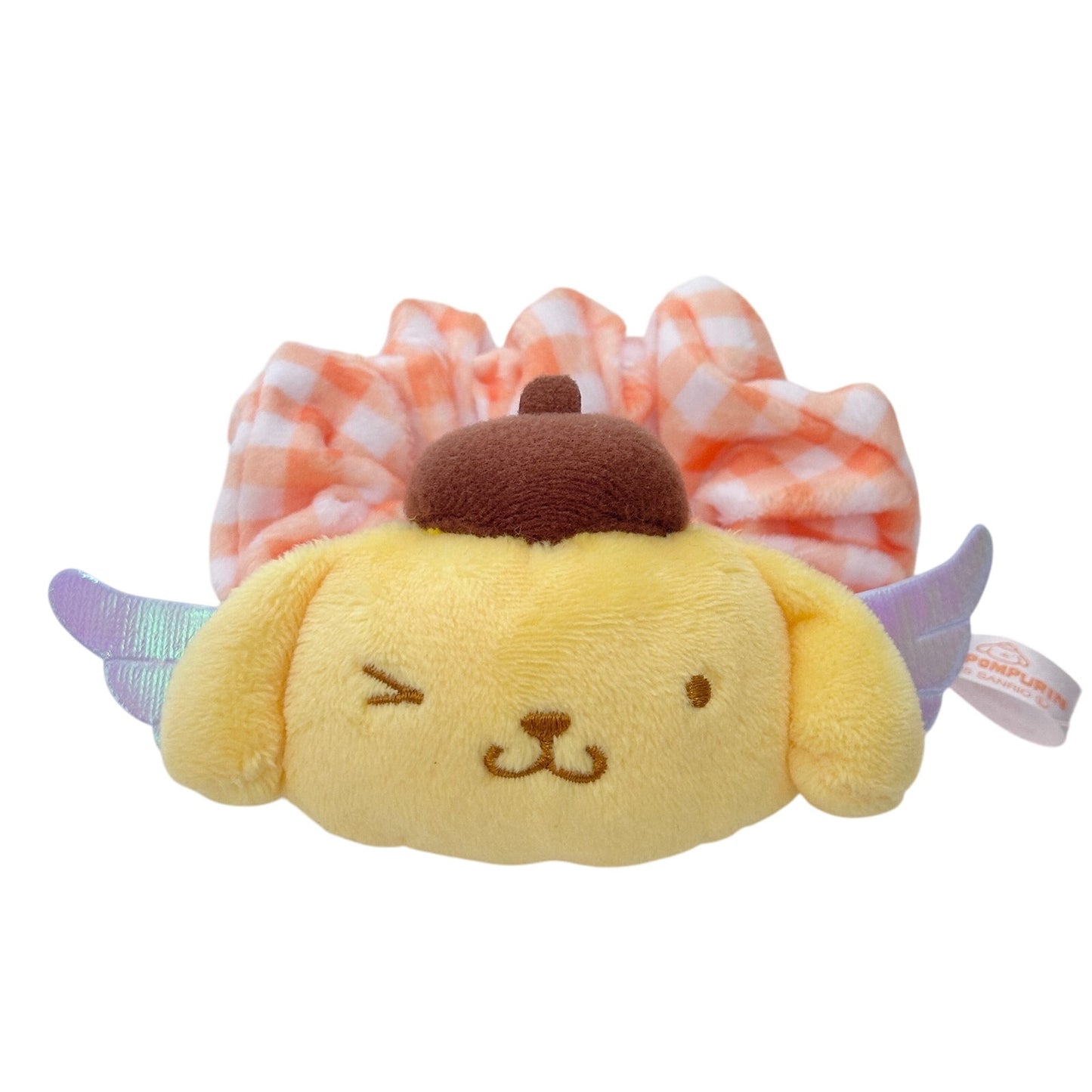 Pom Pom Purin Scrunchie Hair Tie Plush Angel Wings NEW from Sanrio Japan
