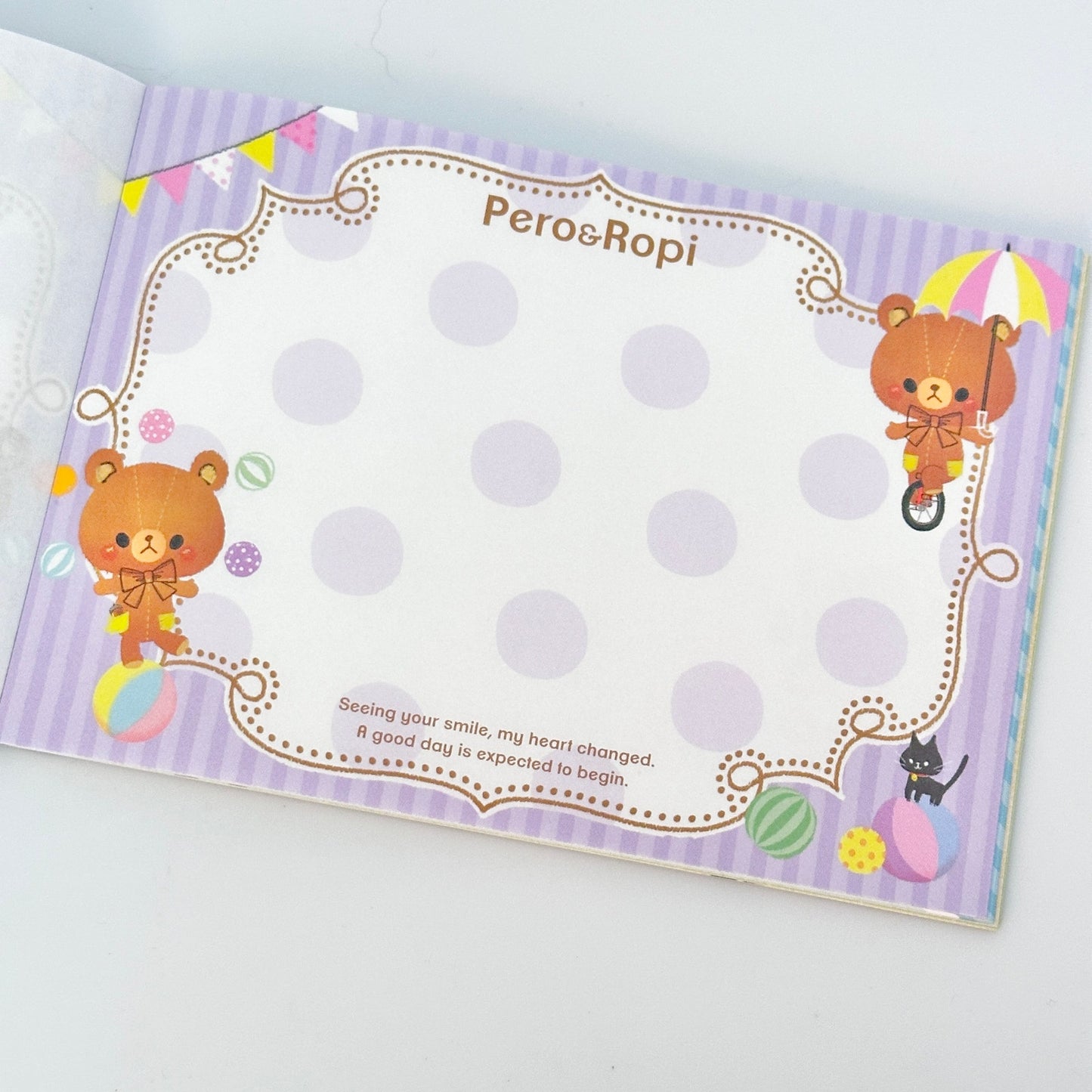 Pero & Ropi Memo Pad Heisei Retro Vintage Bears Kawaii Clover Circus