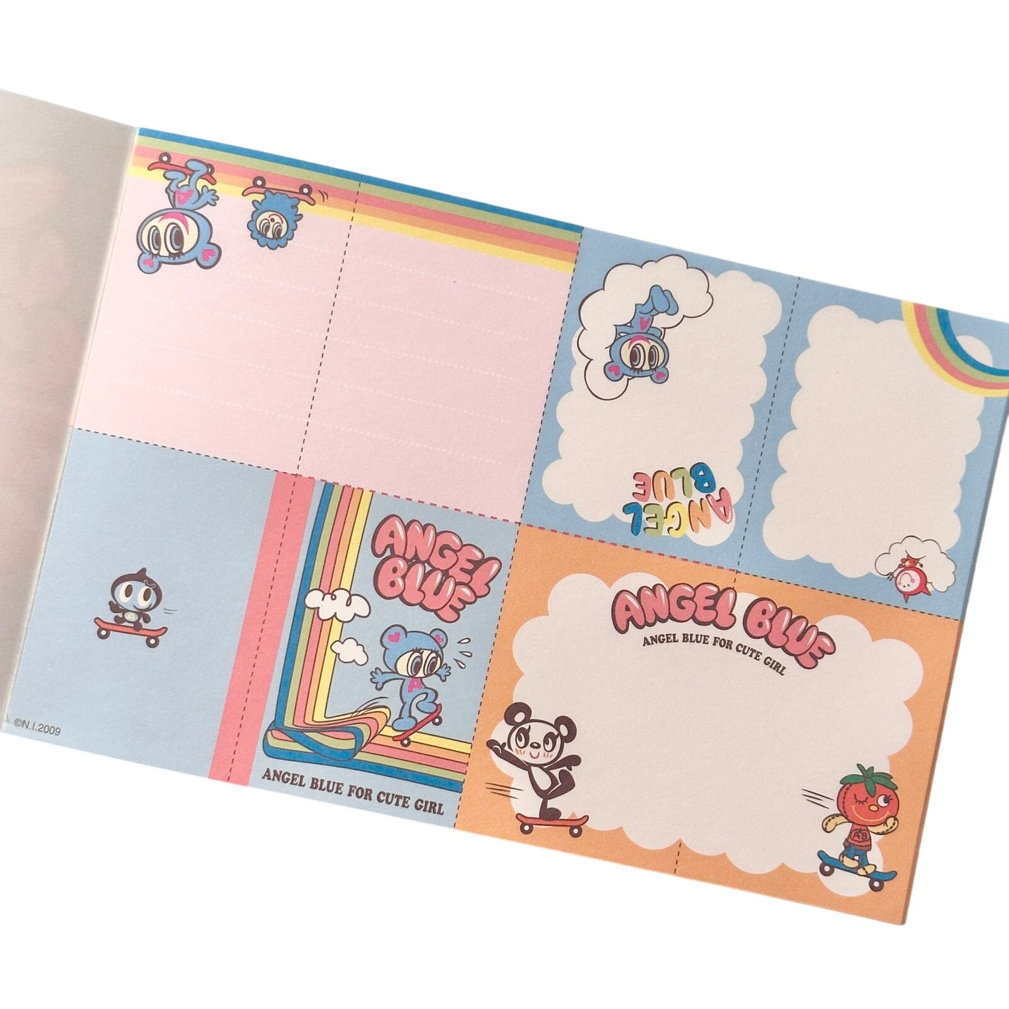 Angel Blue Sour Rainbow Candy Memo Pad 2000s Heisei Retro