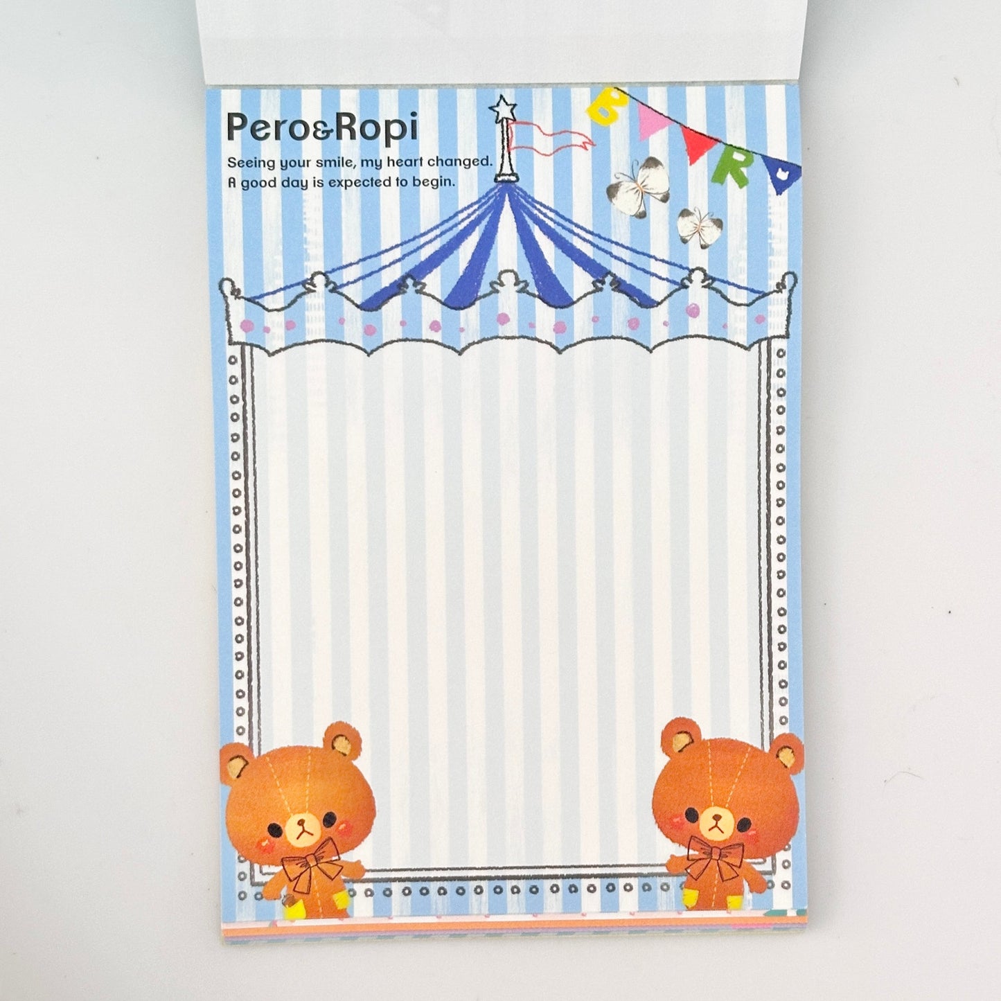 Pero & Ropi Memo Pad Heisei Retro Vintage Bears Kawaii Clover Circus