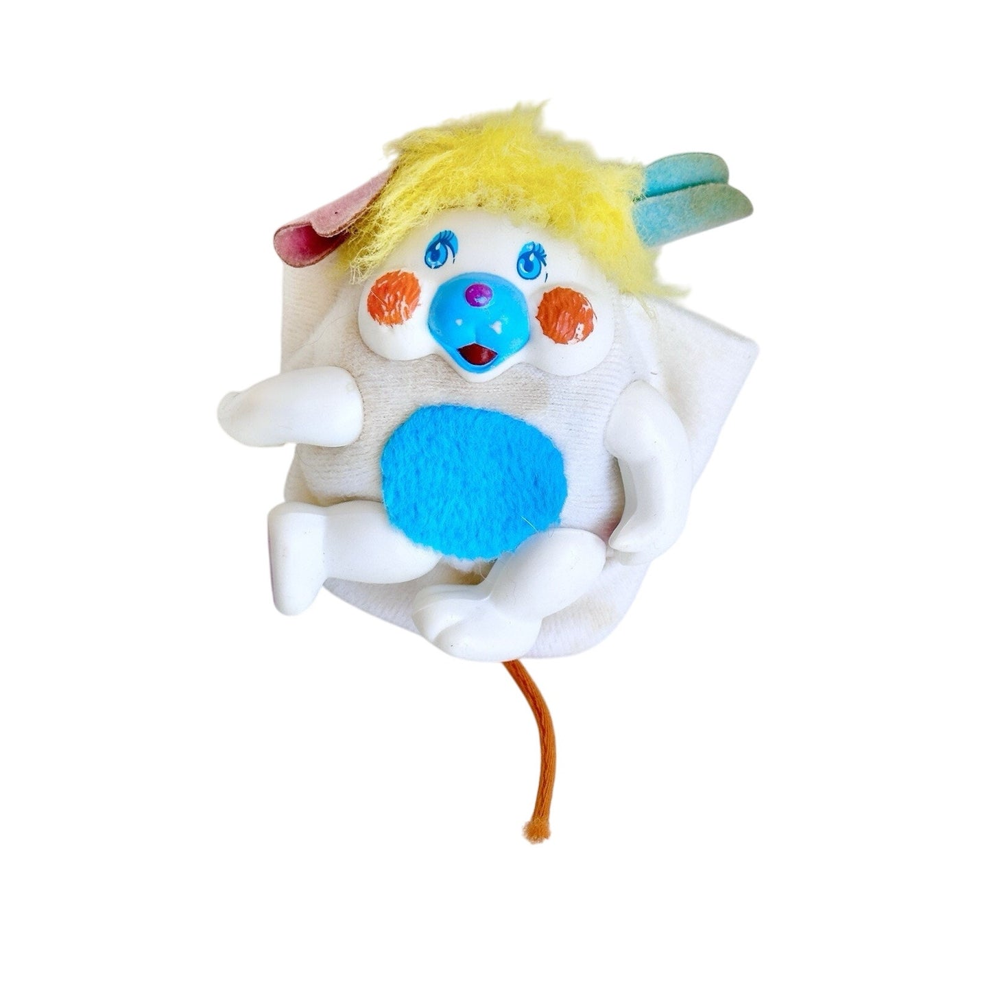Vintage 1986 Mattel Pocket Popples Mini Figure White Toy