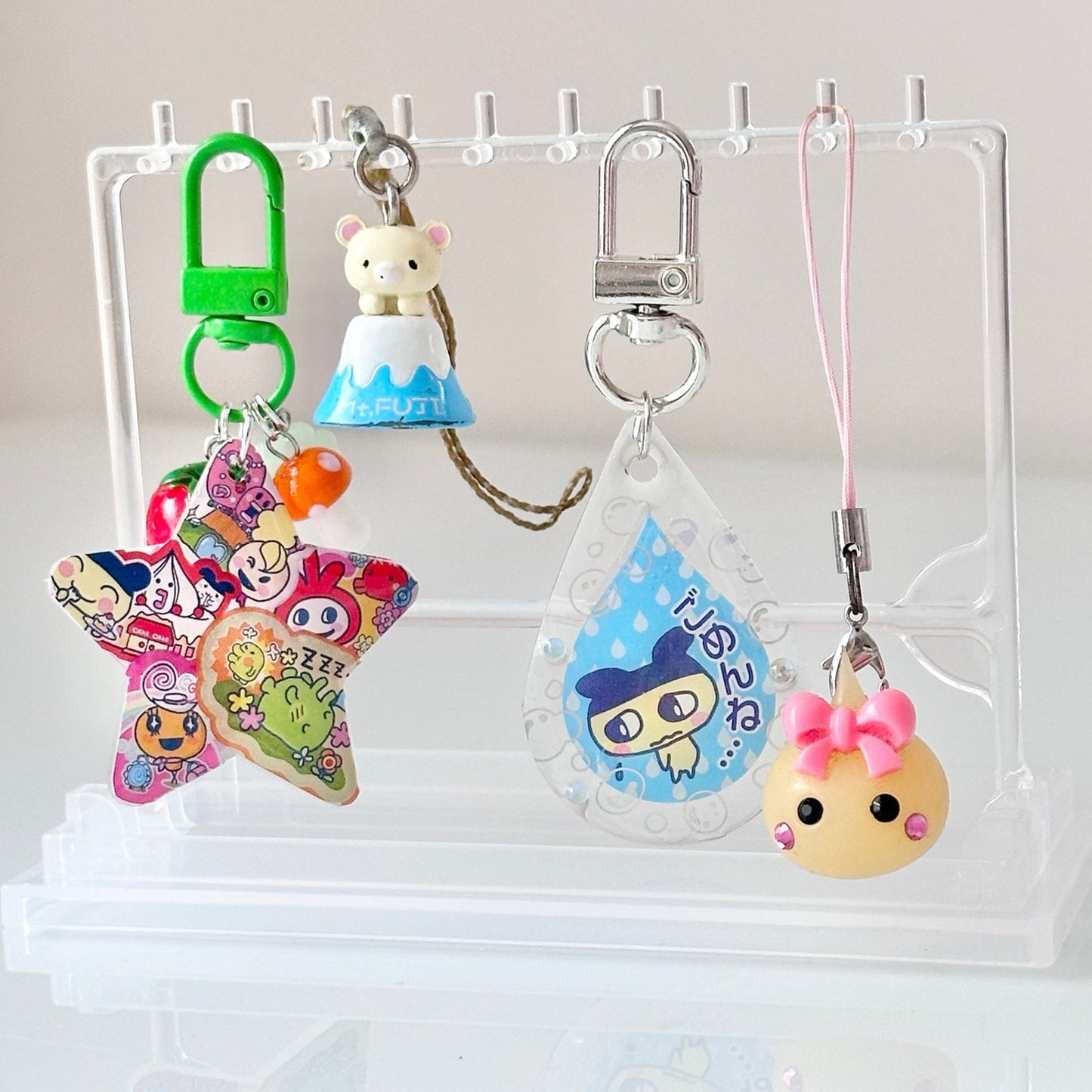 Trinket Charm Clear Display Case Hanging Stacking