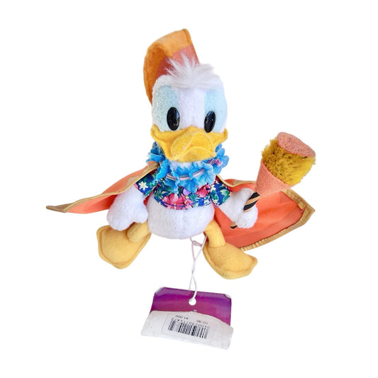 Vintage Donald Duck Tokyo Disney Tropical Hawaii Plush RARE Japan 20th Torch
