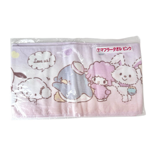 Authentic SANRIO Friends Kuji Long Towel Pink Purple Cogimyun Tuxedo Sam