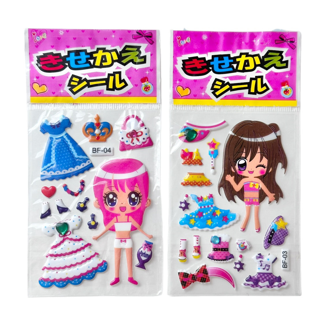 Dress Up Doll 3D Stickers