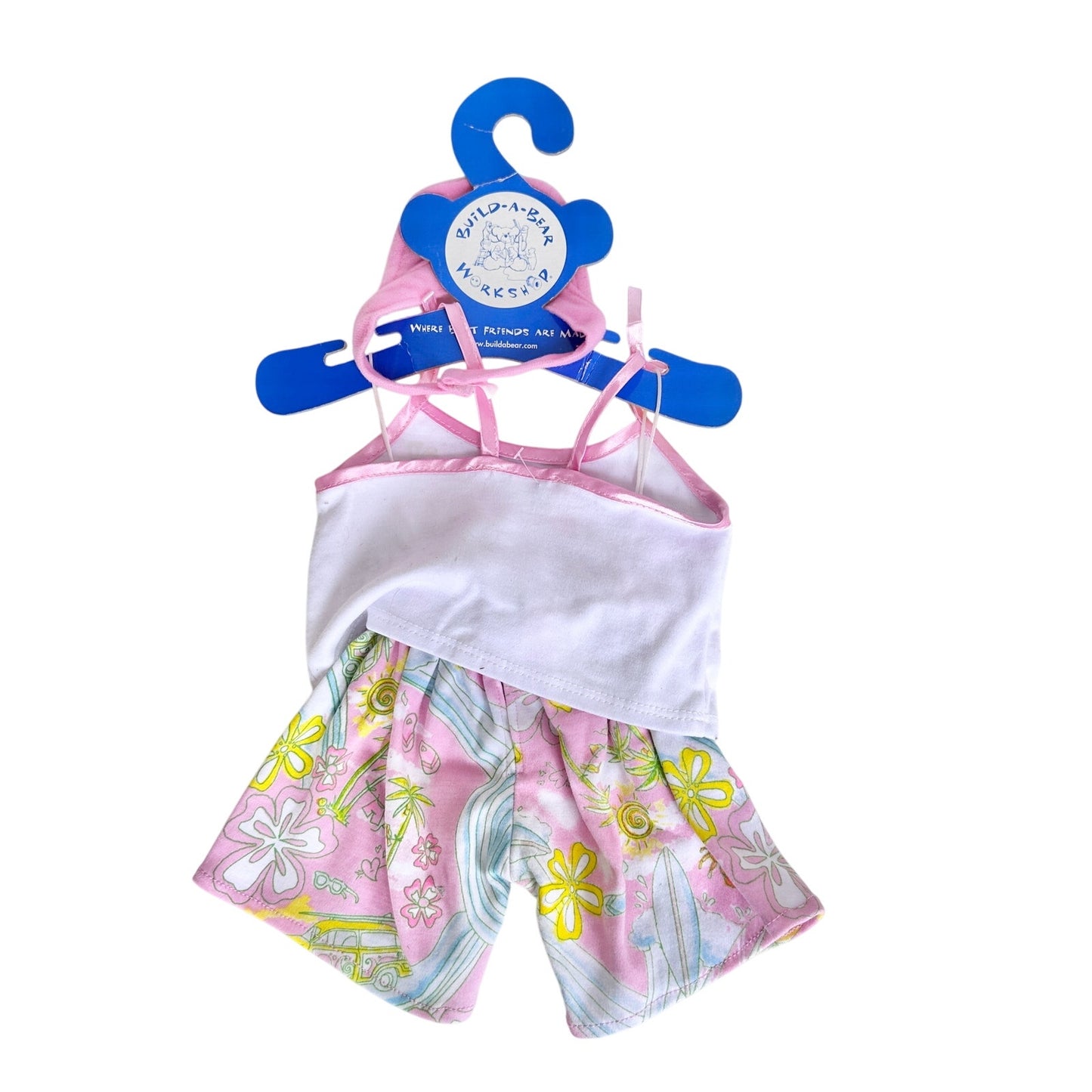 Build-A-Bear Myrtle Beach Shorts Tank Top Hat BAB Workshop Clothes Outfit 2000s