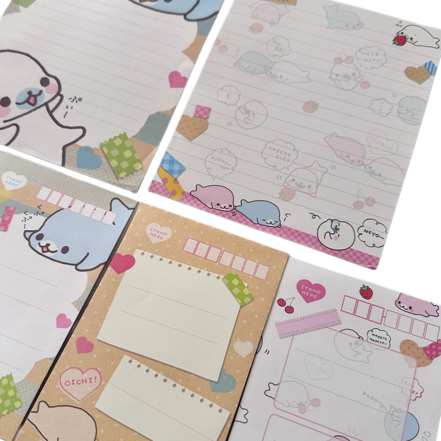 Mamegoma Letter Stationery Set Heisei Retro Japanese Kawaii