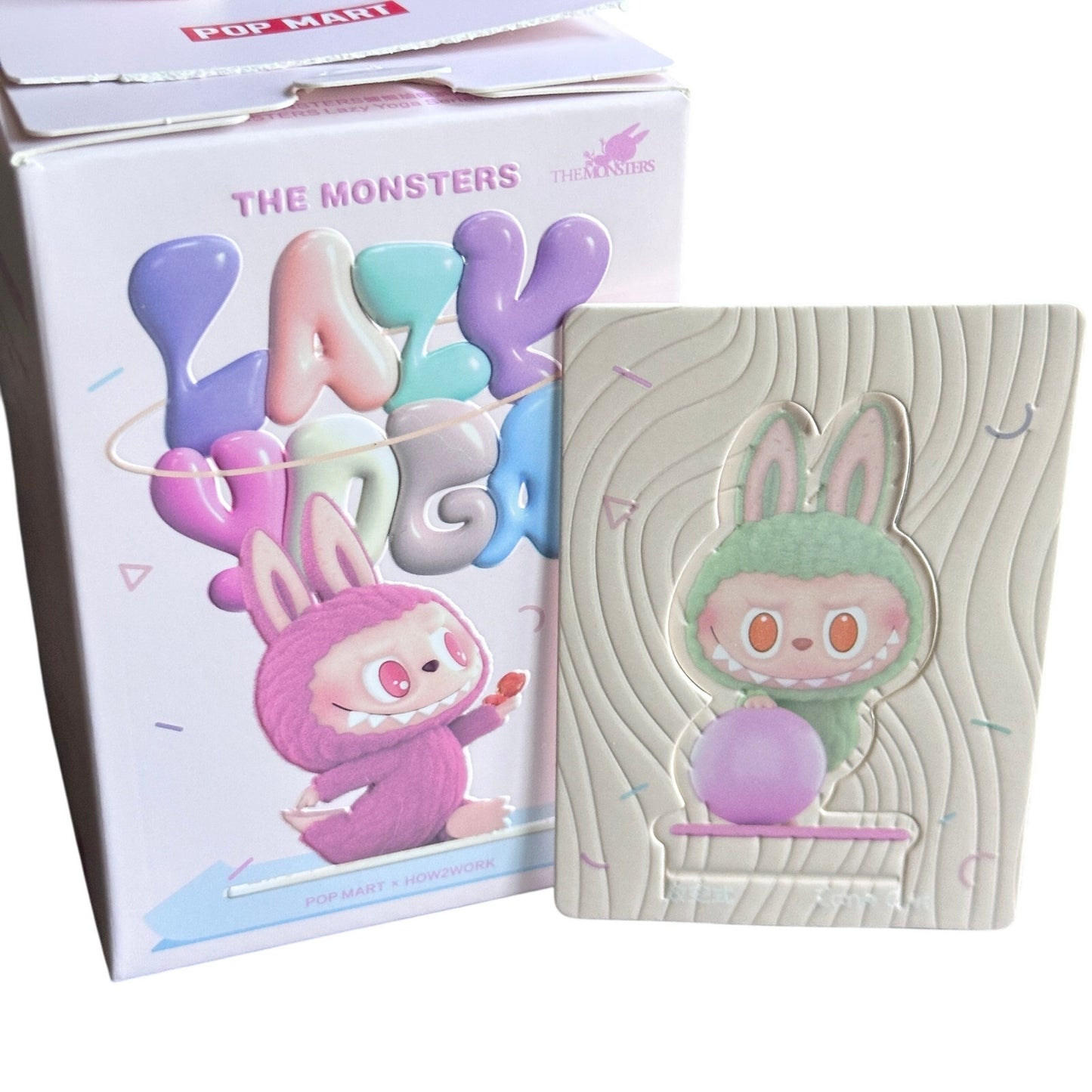POP MART: THE MONSTERS Lazy Yoga Series Blind Box Flocked Figure Open ZONE OUT