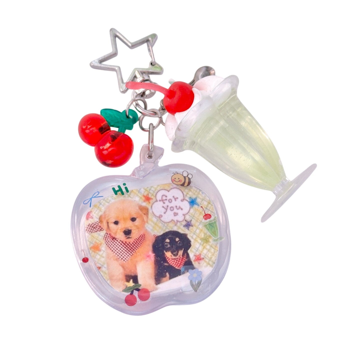 Ice Cream Soda Puppies Bag Charm