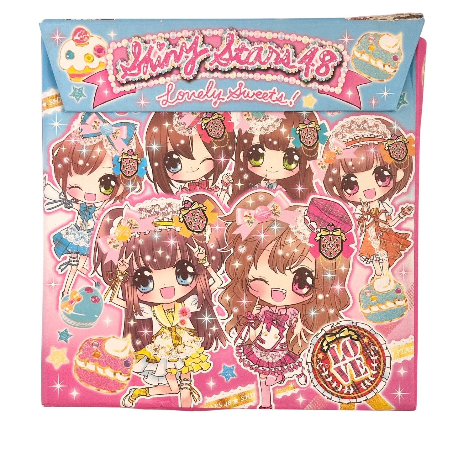 Shiny Stars Heisei Retro Japanese Memo Box Set Origami Paper Gyaru Girl