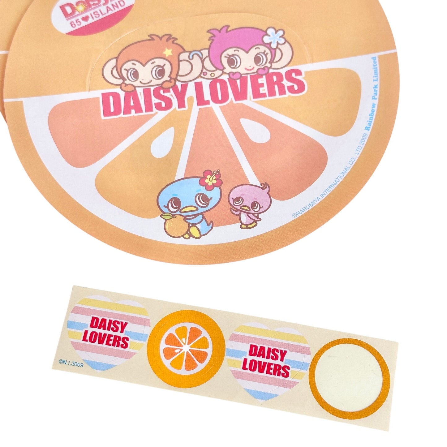 Daisy Lover Japan Letter Stationery Set Envelopes Stickers Oranges Monkeys