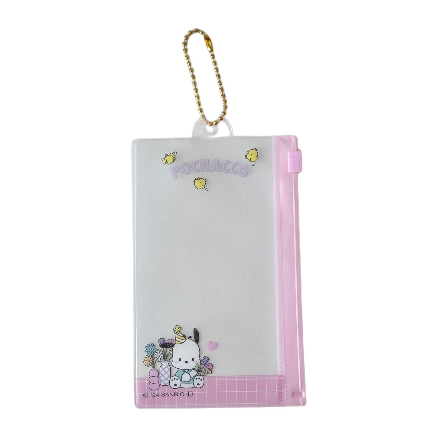 Pochacco Clear Zipper Toy Carrier Vinyl Bag Charm