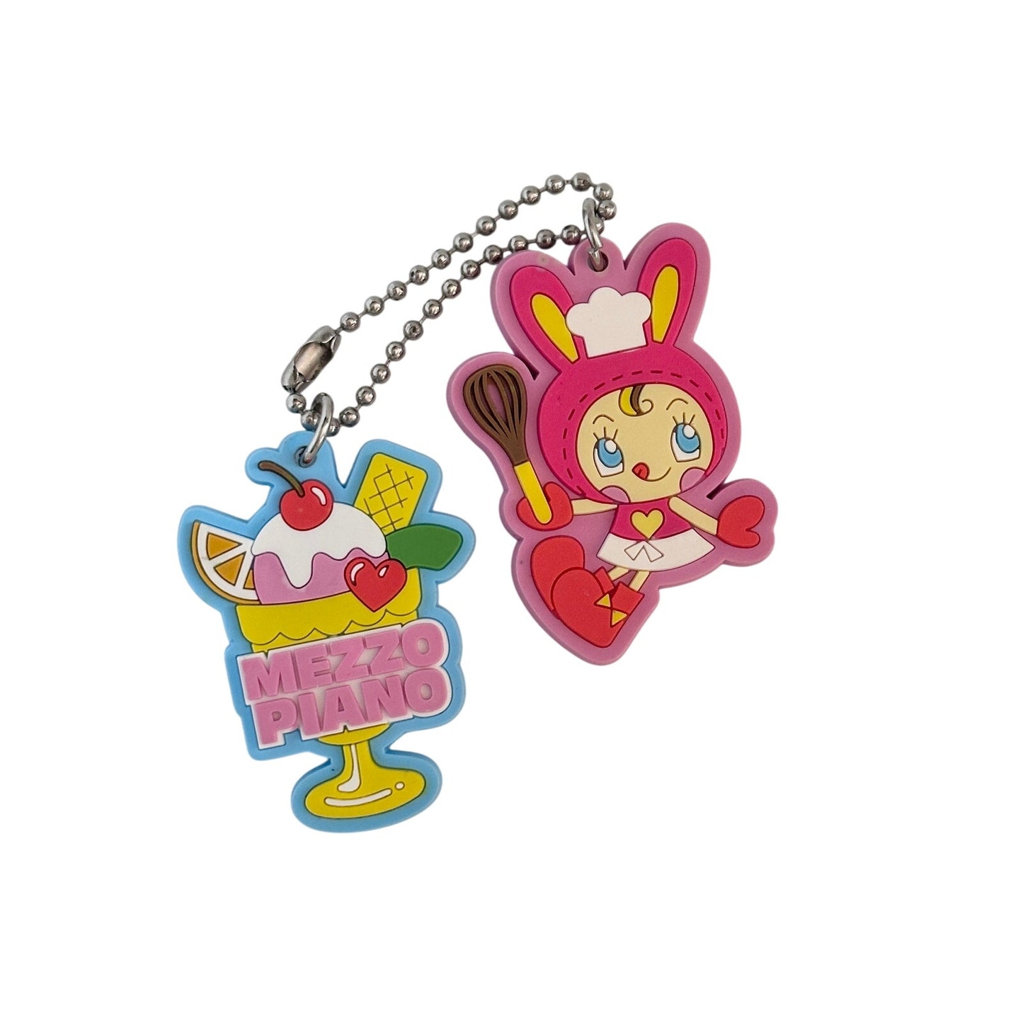 Mezzo Piano Brand Japan Bunny Charm Keychain PVC Rubber Official Merch Gachapon