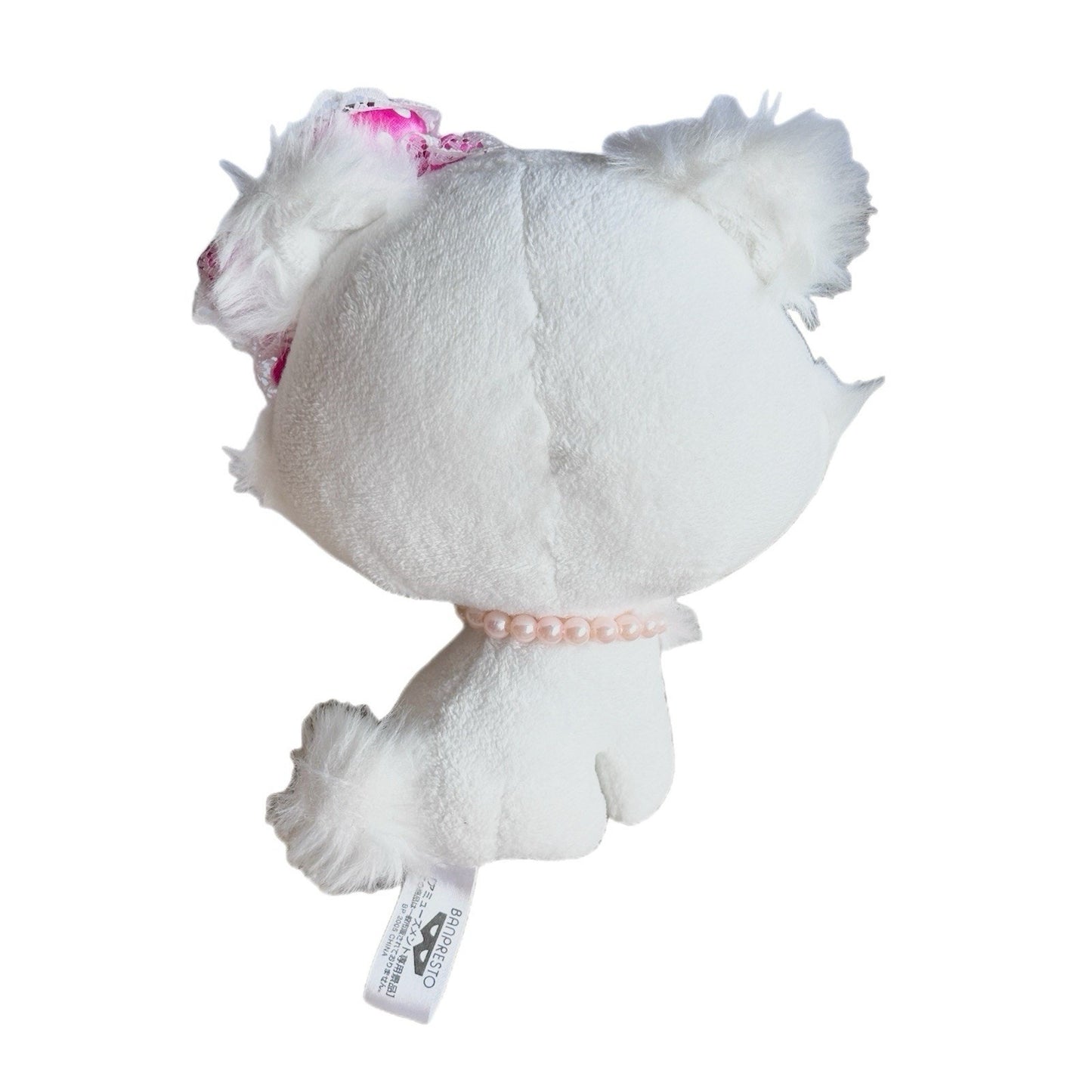 Charmmy Kitty Sanrio Plush Pearls Bow Pink Polka Dot Lace Ribbon Stuffed Mascot