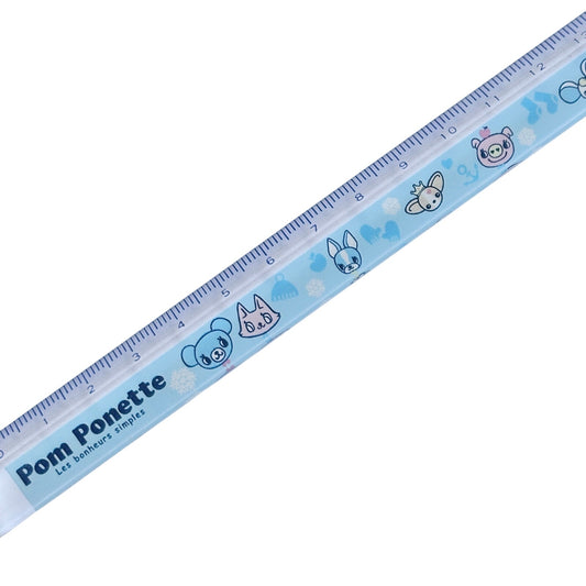 Pom Ponette Clear Acrylic Charm Ruler Centimeter Japan Merch Kawaii Heisei Retro