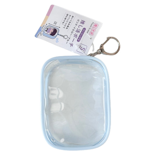 Clear Toy Carrier Pouch Bag Charm Keychain Holder Zipper PVC Case