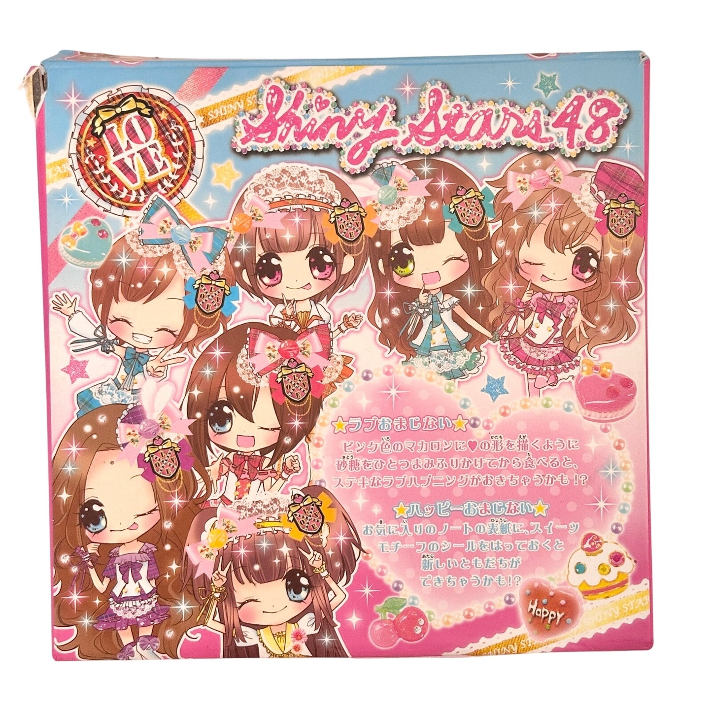 Shiny Stars Heisei Retro Japanese Memo Box Set Origami Paper Gyaru Girl