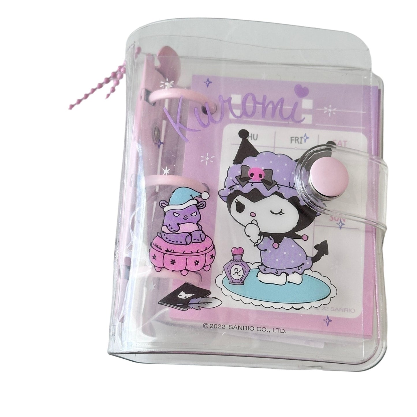 Kuromi Cute Mini Schedule Calendar Binder Pajamas