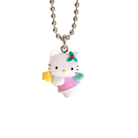 Hello Kitty Keychain Mascot Rare 1999 Sanrio Vintage Christmas Angel With Tin!