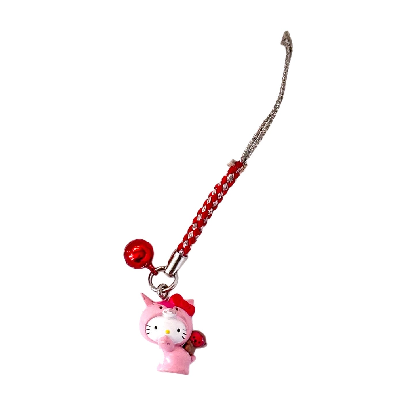 RARE Hello Kitty Local Pink Monkey Charm Phone Strap