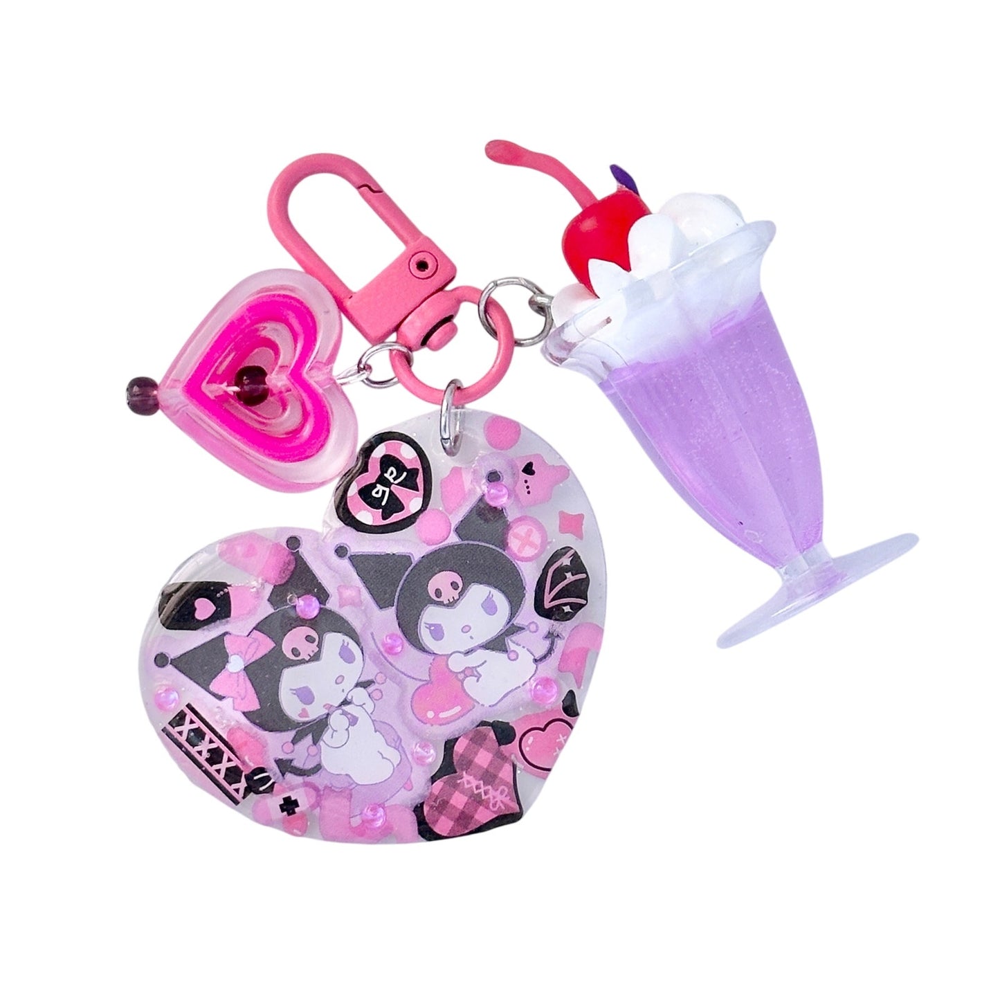 Kuromi Ice Cream Soda Bag Charm