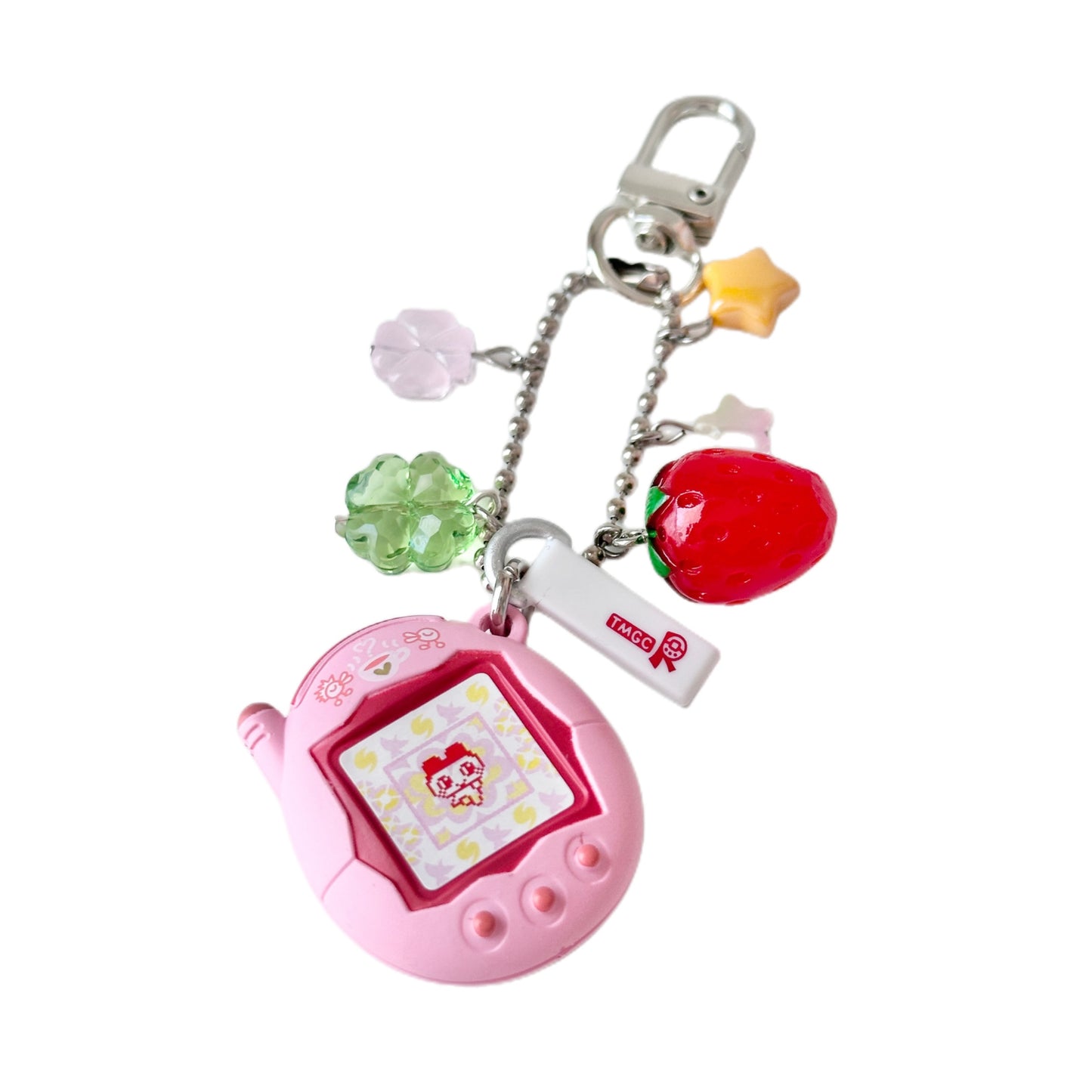 Strawberry Clover Tamagotchi Charm