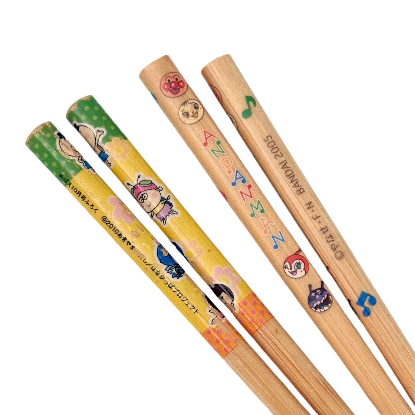 Heisei Retro Kids Chopsticks 2000's Japan Anpanman & Hanakappa