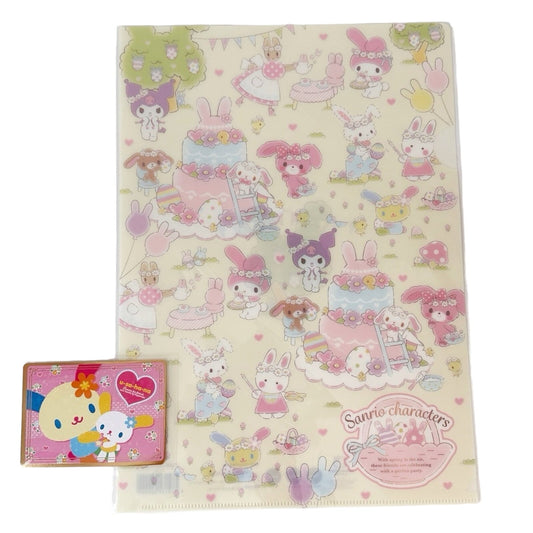 Sanrio Bunnies File Folder Usahana My Melody Kuromi Sugar Bunnies Easter Chum