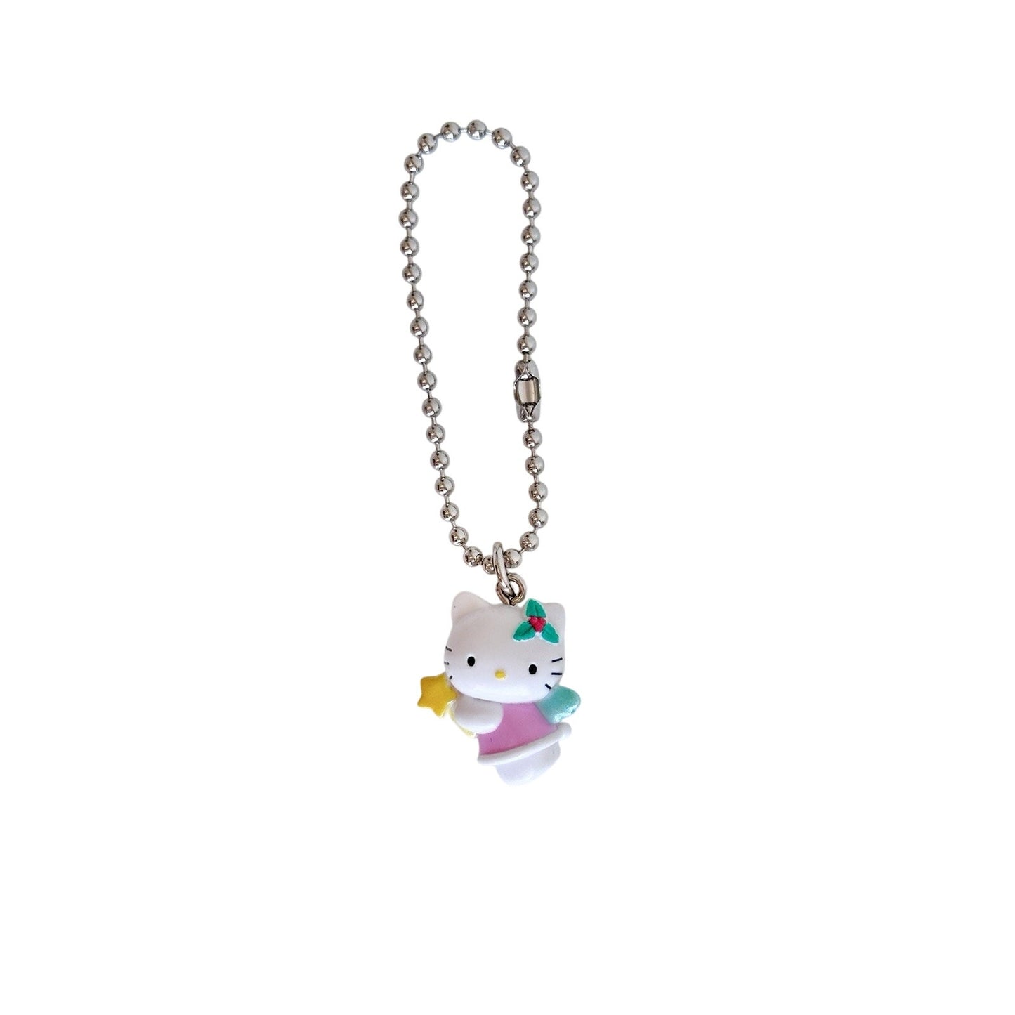 Hello Kitty Keychain Mascot Rare 1999 Sanrio Vintage Christmas Angel With Tin!
