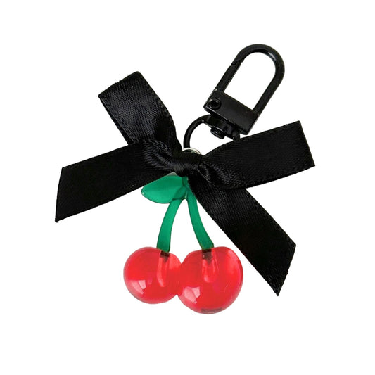 Black Cherry Bow Charm