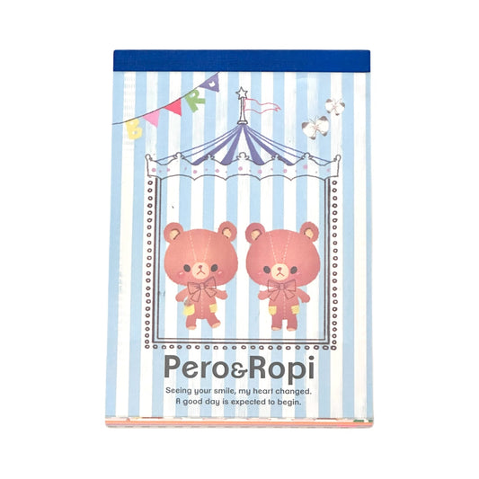 Pero & Ropi Memo Pad Heisei Retro Vintage Bears Kawaii Clover Circus