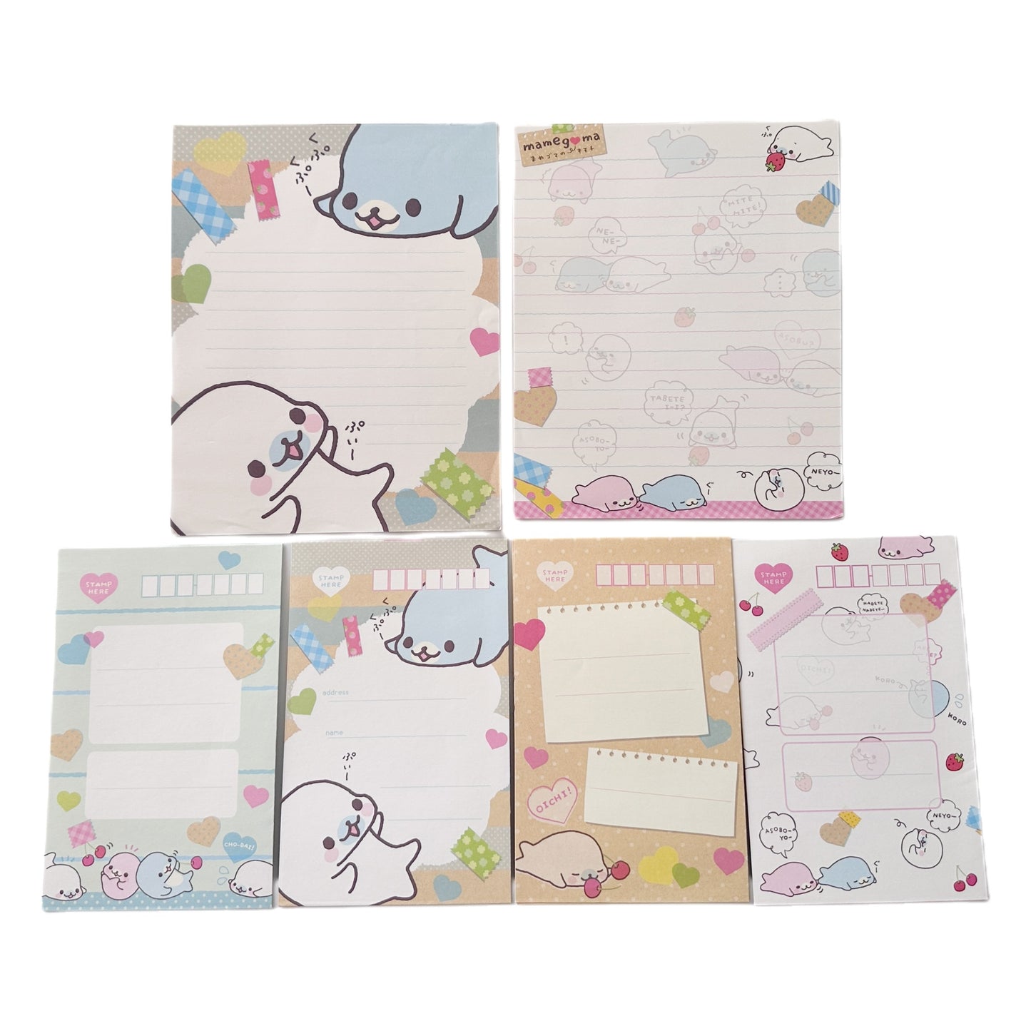 Mamegoma Letter Stationery Set Heisei Retro Japanese Kawaii