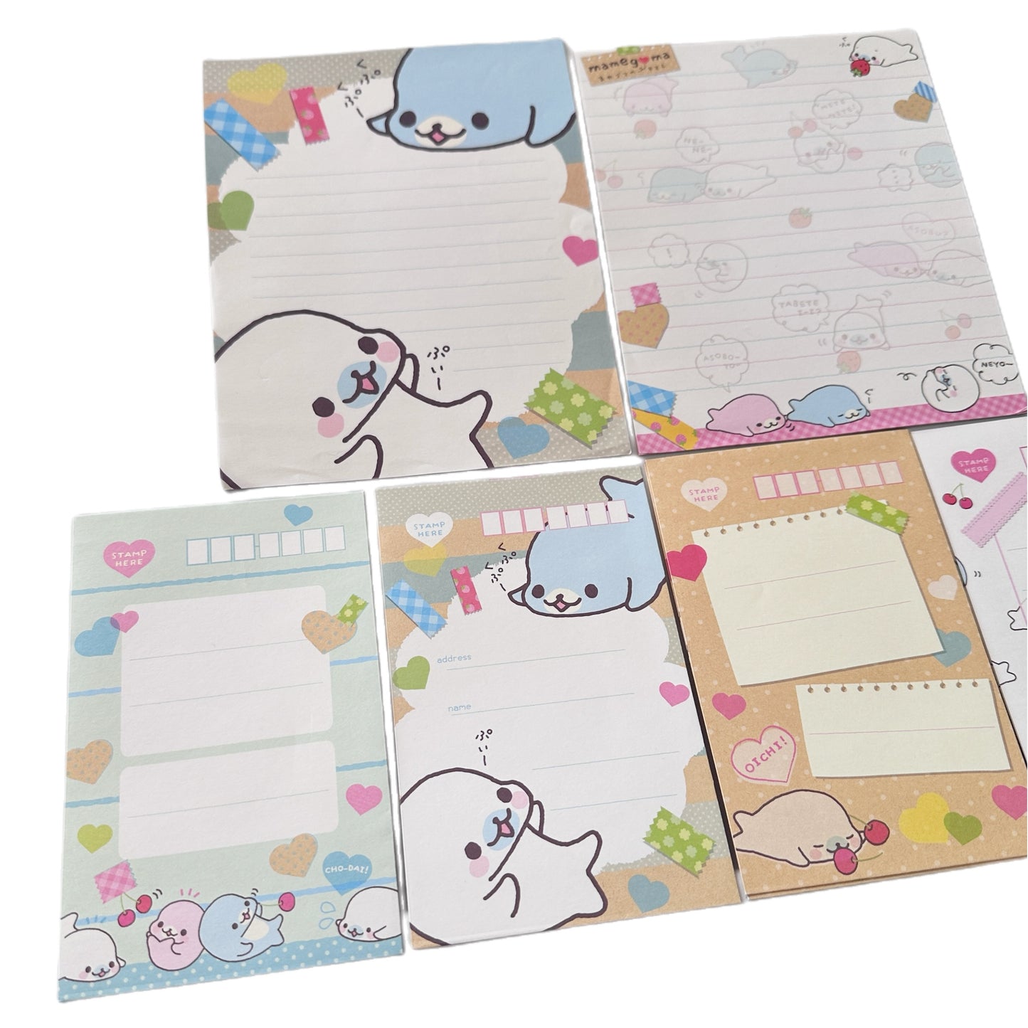 Mamegoma Letter Stationery Set Heisei Retro Japanese Kawaii