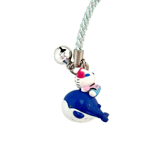 Whale Hello Kitty Vintage Local Charm Strap Phone Keychain Japan 2000s