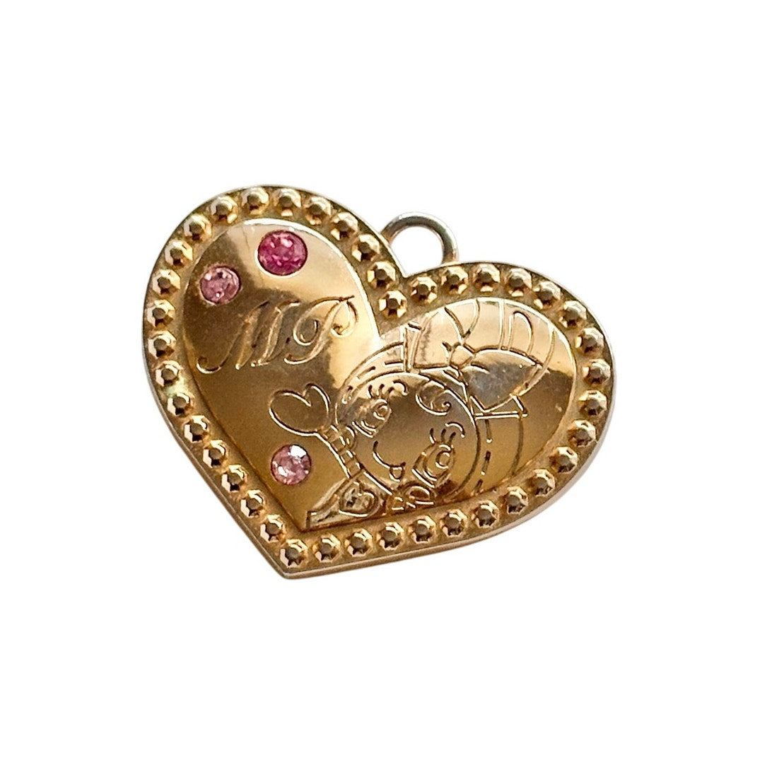 Mezzo Piano Pendant Heart Charm Gold RARE From Japan Heisei Brand 2009